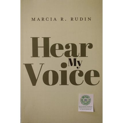 HEAR MY VOICE by MARCIA R RUDIN historical fiction about women clergy
