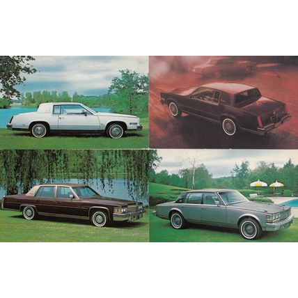 Cadillac 1979 & 1983 4x Advertising Postcard s