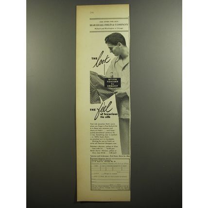 1952 Marshall Field & Company Pajamas and Underwear Advertisement