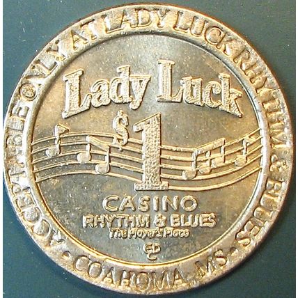 Lady Luck. $1 Casino Token. Coahoma, MS. P71.