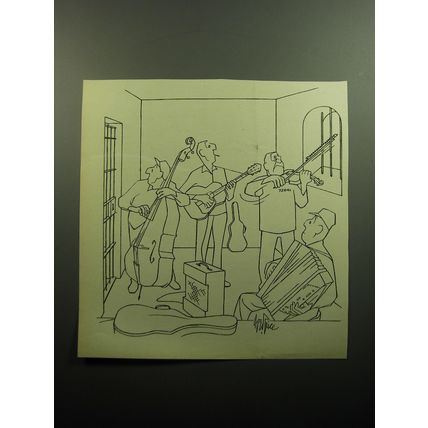 1958 Cartoon by George Price - Jailhouse Band