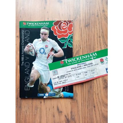 2006 England vs Ireland Six Nations Programme & Ticket, Twickenham, Rugby Union