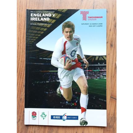 2008 England vs Ireland Six Nations Programme & Ticket, Twickenham, Rugby Union