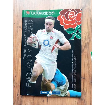 2006 England vs Ireland Six Nations Programme & Ticket, Twickenham, Rugby Union