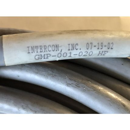 NEW INTERCON ROBOTIC MACHINE CABLE ASSEMBLY CORDSET GMP-001-020 HF,E63634,EV