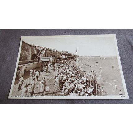 AH&S Postcard -Busy Walpole Bay scene - Cliftonville, Margate Kent