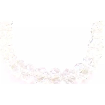 Clear Faceted Crystal Necklace 48 CM Necklace Lobster Clasp Gift Jewellery