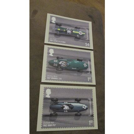 2007 GB PHQ Postcard covers set - Grand Prix / Formula 1 Cars / Drivers