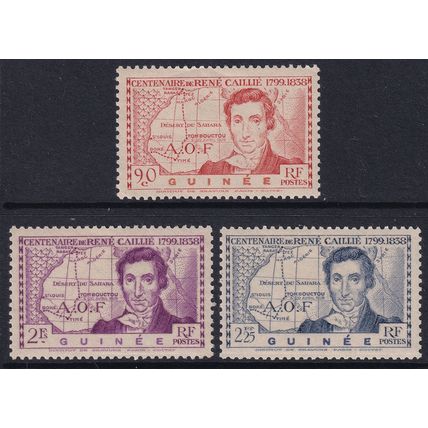 French Guinea 1939 SG 163-5 MM (C-477 (4))