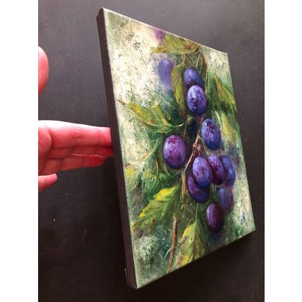 Still Life Berries Painting Plums Art