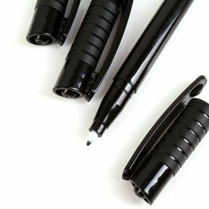 3x LUXURY WRITING PENS Smooth Black Ink Neat Handwriting Student Home Stationery