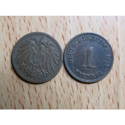 1914a 1 Pfennig Germany Empire Coin