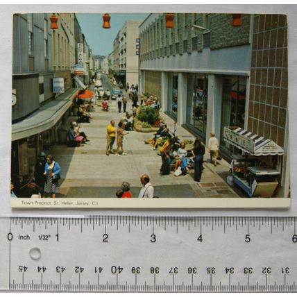 1980 postcard Town Precinct, St Helier, Jersey, Channel Islands