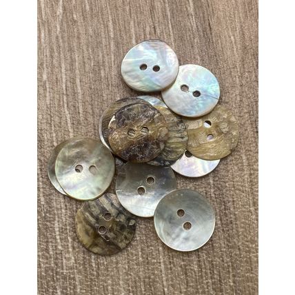 15mm Natural Mother Of Pearl Buttons 2 Hole Round Knitting Cardigans Sewing