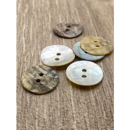 15mm Natural Mother Of Pearl Buttons 2 Hole Round Knitting Cardigans Sewing