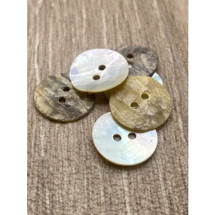15mm Natural Mother Of Pearl Buttons 2 Hole Round Knitting Cardigans Sewing