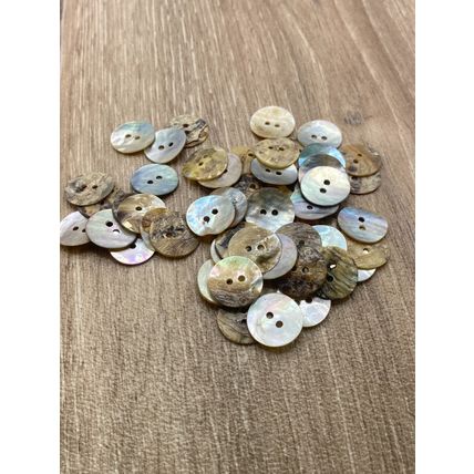 15mm Natural Mother Of Pearl Buttons 2 Hole Round Knitting Cardigans Sewing