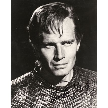 Charlton Heston Epic Film Actor 10x8 Hand Signed Photo