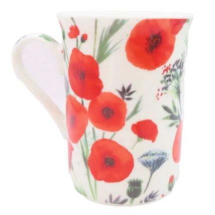 Poppy Fields Mug Fine China Mug 910 CM Ceramic Dishwasher & Microwave Safe Gift