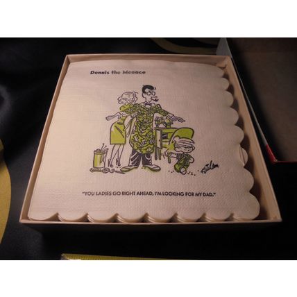 RARE 1954 DENNIS the MENACE "Sip'n Snack Napkins" in the Original Box!! $40.00