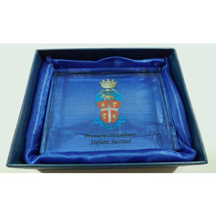Lancashire Police National Intelligence Analyst Conference Glass Paperweight