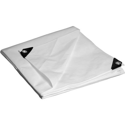 Dry Top 31620 Multi-Purpose Heavy Duty Poly Tarp, 16X20 Feet, White