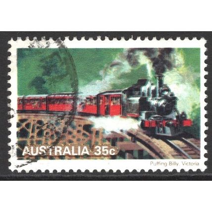 AUSTRALIA 1979: STEAM LOCOMOTIVES - 35c PUFFING BILLY, VIC USED (G6)