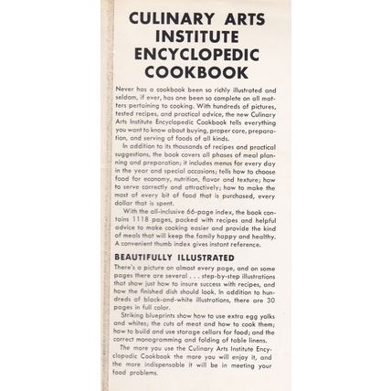 Encyclopedic Cookbook edited by Ruth Berolzheimer. Ref: B2118
