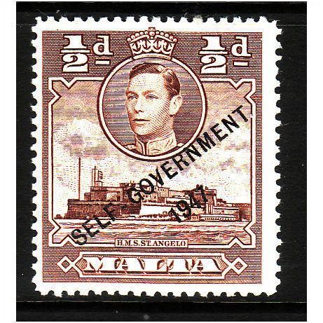 MALTA 1948 SG 235 1/2d RED BROWN SELF GOVERNMENT U/M MINT #3