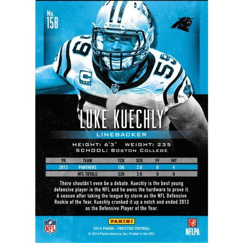 2014 Panini Prestige 158 Luke Kuechly Carolina Panthers