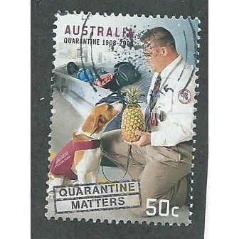 AUS 2008 50c 'QUARANTINE MATTERS' FINE USED (EBID34-660)
