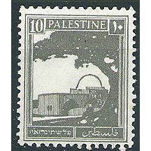 Palestine 1927 SG97 10m Slate Mounted Mint ... .