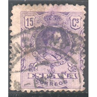 Spain 1909 - SG332 - 15c violet - King Alfonso X111 - used