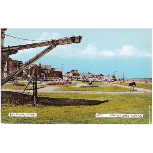 Harwich, Essex - Gallows Crane - Harvey Barton postcard c.1960s