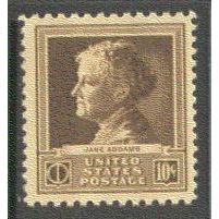 878 10c Jane Addams Fine MNH GA0427