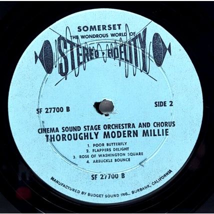 Hits From Thoroughly Modern Millie, LP Vinyl, Record Cinema Sound Stage (P9)