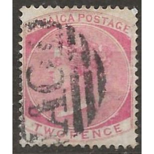 Jamaica 1884 SG19 2d Rose Wmk Crown CA Good+ Used .
