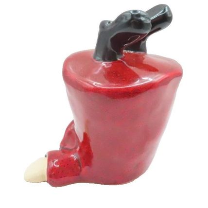 Ceramic Santa with Legs in the Air 12 CM Festive Christmas Decoration Jesus