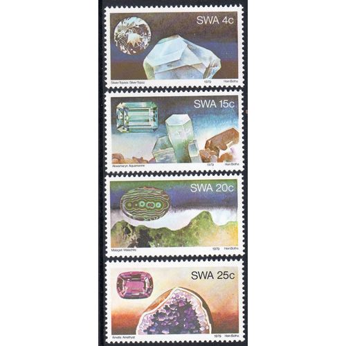 SWA Sg334 - Sg337 1979 Gemstones set MINT NEVER HINGED (N8/1)