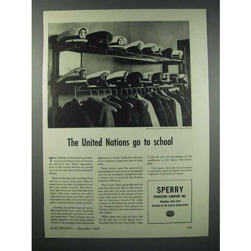 1943 Sperry Gyro-Compass Ad - United Nations School