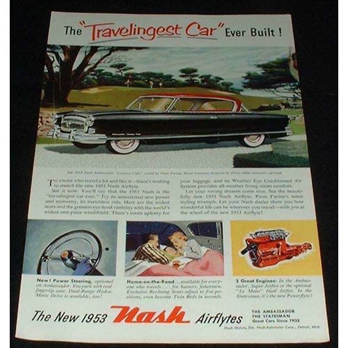 1953 Black Nash Ambassador Country Club Ad!!