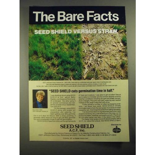 1987 Amoco Seed Shield Ad - The Bare Facts