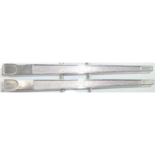 Chrome tapered handle 216mm long 18mm wide 2 off