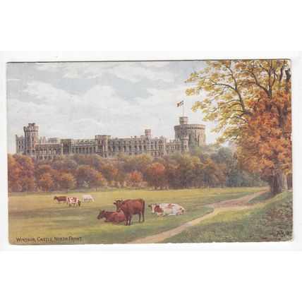 North Front Windsor Castle Berkshire 1939 A R Quinton ARQ Art Postcard 1182