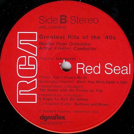 RCA stereo LP #1-0043 - "Hits Of The 40's" - Arthur Fiedler Boston Pops