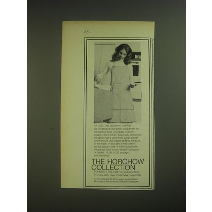 1974 The Horchow Collection Working Apron Ad - At last the working apron