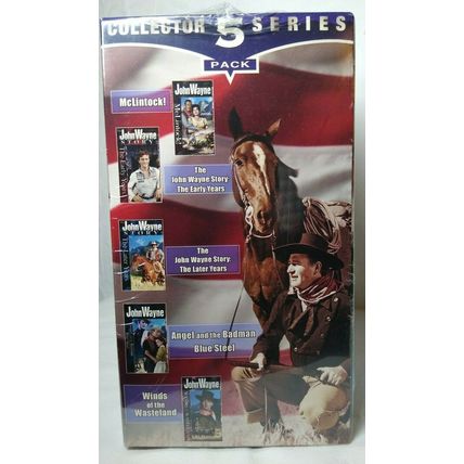 John Wayne VHS Collector Series 5 "American Hero" - (5) VHS Tapes - SEALED!