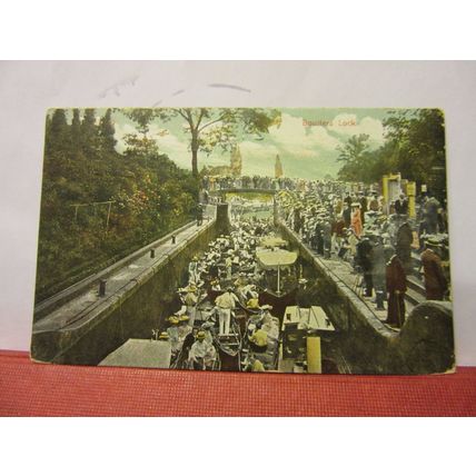 BOULTERS LOCK, MAIDENHEAD, BERKSHIRE, used antique postcard. 1910 pm #