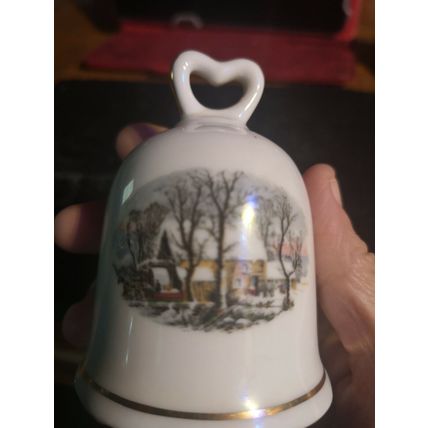 Ceramic Bell Snow Scene