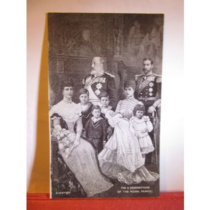 3 GENERATIONS OF ROYAL FAMILY KING EDWARD Vll antique postcard RP by G. D. & D =